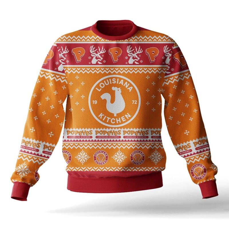 Hooktab Popeyes Ugly Christmas Sweater Hooktab Popeyes Ugly Christmas Sweater