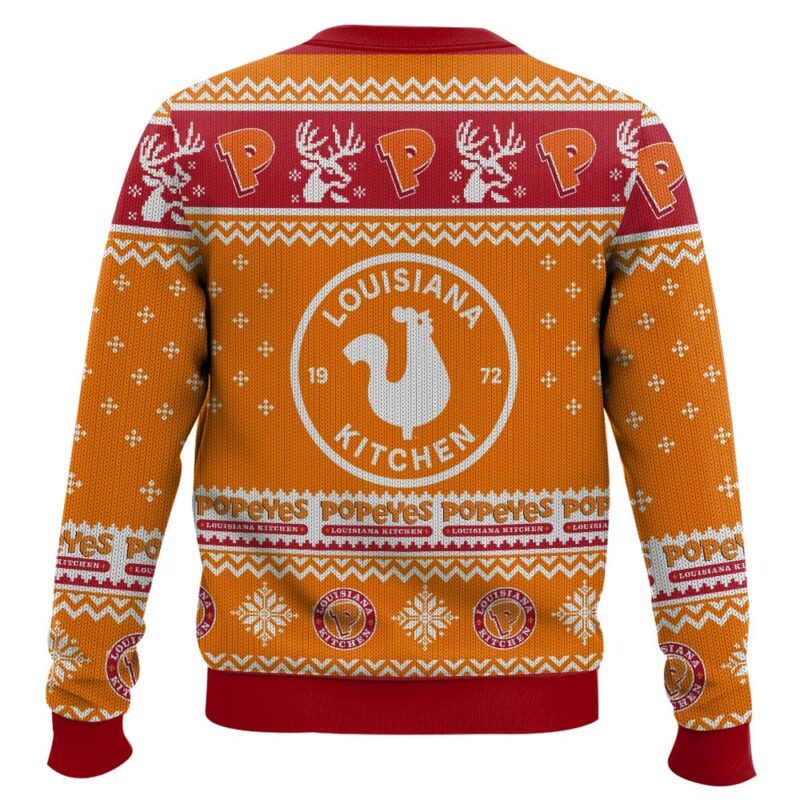 Hooktab Popeyes Ugly Christmas Sweater Hooktab Popeyes Ugly Christmas Sweater