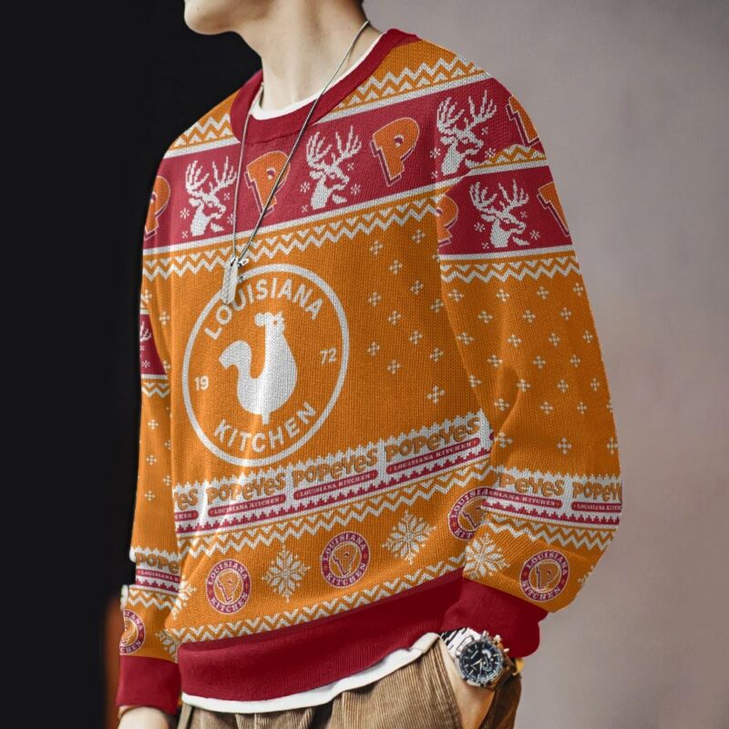 Hooktab Popeyes Ugly Christmas Sweater Hooktab Popeyes Ugly Christmas Sweater