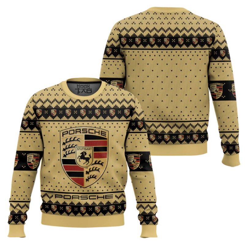 Hooktab Porsche Ugly Christmas Sweater Hooktab Porsche Ugly Christmas Sweater