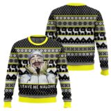 Hooktab Post Malone Leave Me Malone Ugly Christmas Sweater