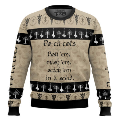 Hooktab Potatoes Rune The Lord Of The Ring Ugly Christmas Sweater