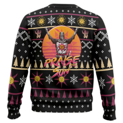 Hooktab Praise The Sun Dark Souls Ugly Christmas Sweater