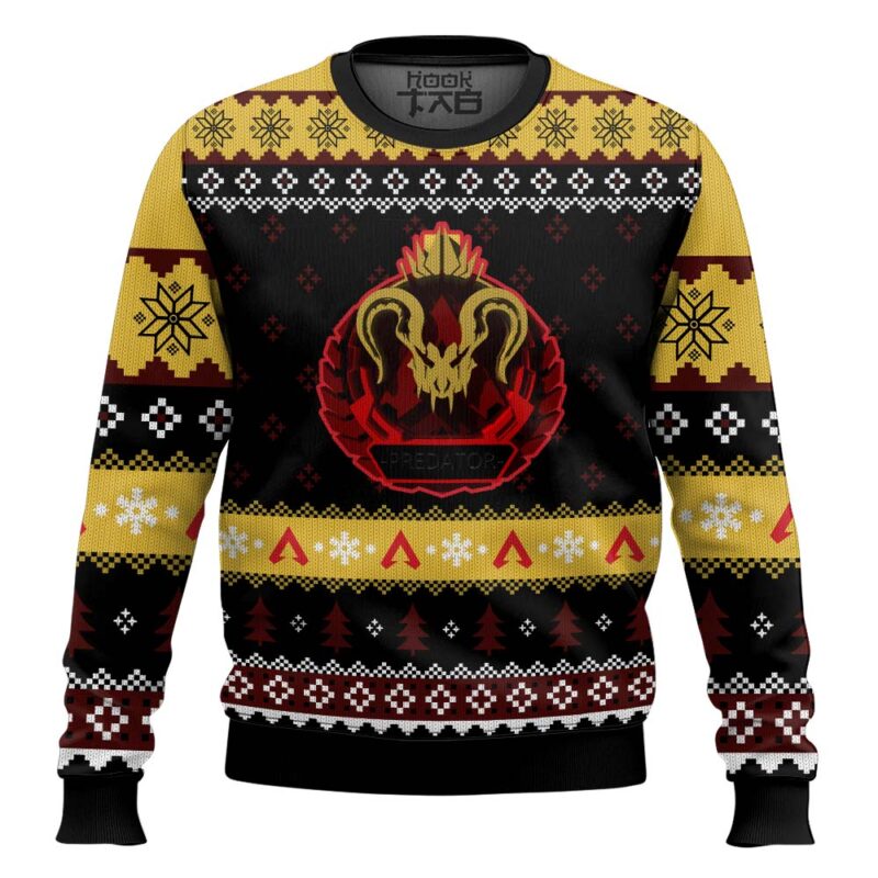 Hooktab Predator Rank Apex Legends Ugly Christmas Sweater