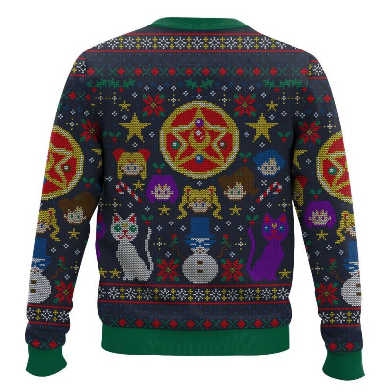 Hooktab Pretty Guardians Sailor Moon Ugly Christmas Sweater Hooktab Pretty Guardians Sailor Moon Ugly Christmas Sweater