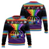 Hooktab Pride Dragon LGBT Support Ugly Christmas Sweater