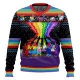 Hooktab Pride Dragon LGBT Support Ugly Christmas Sweater