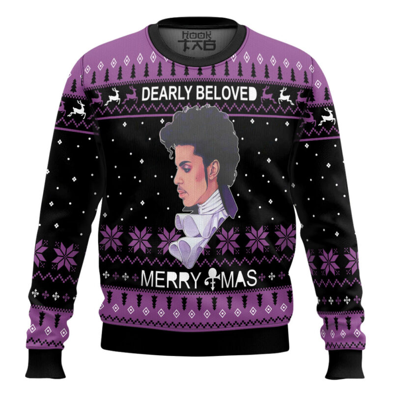 Hooktab Prince Dearly Beloved Ugly Christmas Sweater