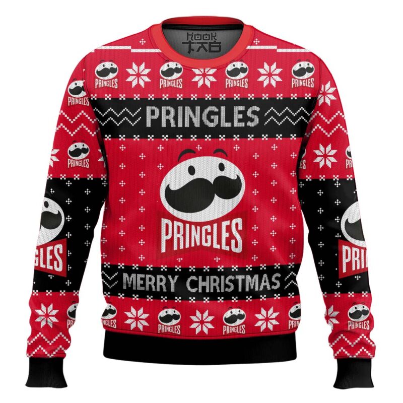 Hooktab Pringles Snack Ugly Christmas Sweater