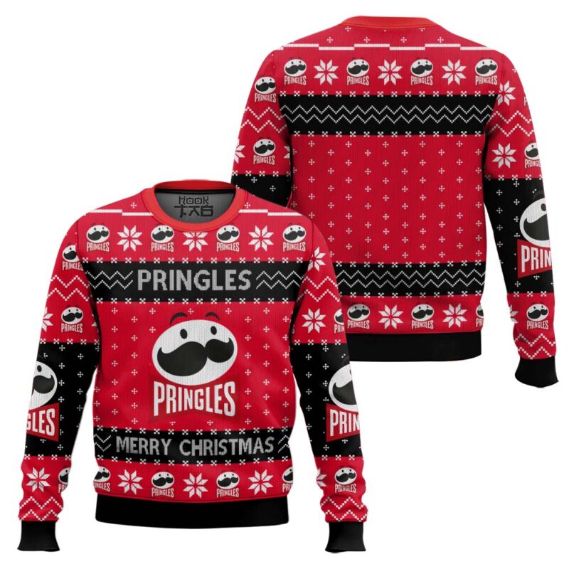 Hooktab Pringles Snack Ugly Christmas Sweater Hooktab Pringles Snack Ugly Christmas Sweater