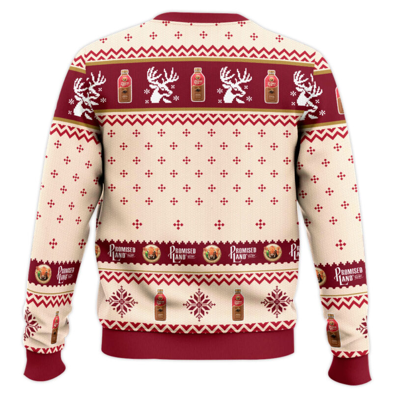 Hooktab Promised Land Dairy Ugly Christmas Sweater Hooktab Promised Land Dairy Ugly Christmas Sweater
