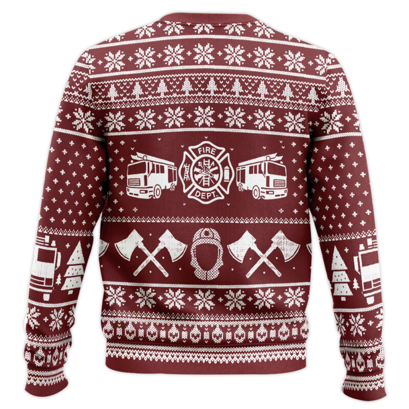 Hooktab Proud To Be A Firefighter Ugly Christmas Sweater Hooktab Proud To Be A Firefighter Ugly Christmas Sweater