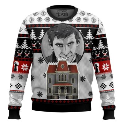 Hooktab Psycho 1960 Horror Movie Ugly Christmas Sweater