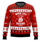 Hooktab Put On Boxing Gloves Ugly Christmas Sweater