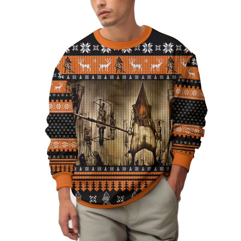Hooktab Pyramid Thing Silent Hill Ugly Christmas Sweater Hooktab Pyramid Thing Silent Hill Ugly Christmas Sweater