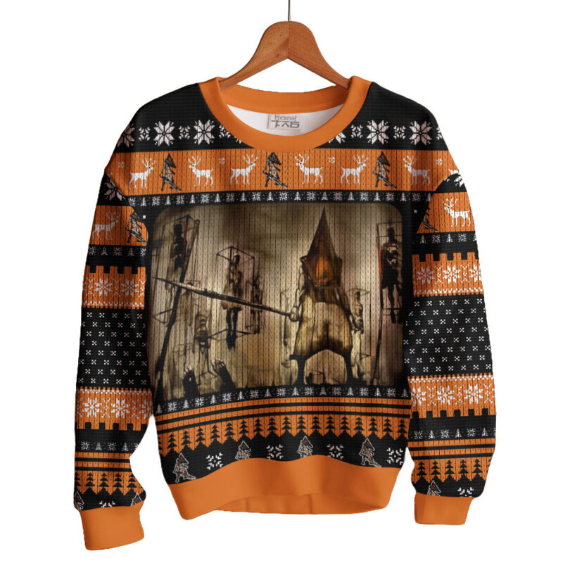 Hooktab Pyramid Thing Silent Hill Ugly Christmas Sweater Hooktab Pyramid Thing Silent Hill Ugly Christmas Sweater