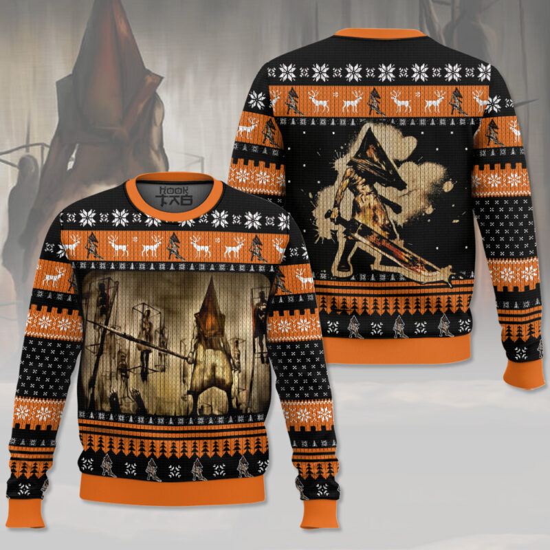 Hooktab Pyramid Thing Silent Hill Ugly Christmas Sweater Hooktab Pyramid Thing Silent Hill Ugly Christmas Sweater