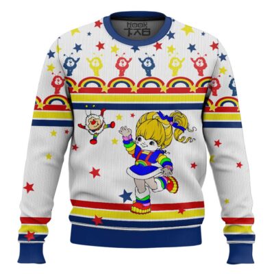 Hooktab Rainbow Brite Ugly Christmas Sweater