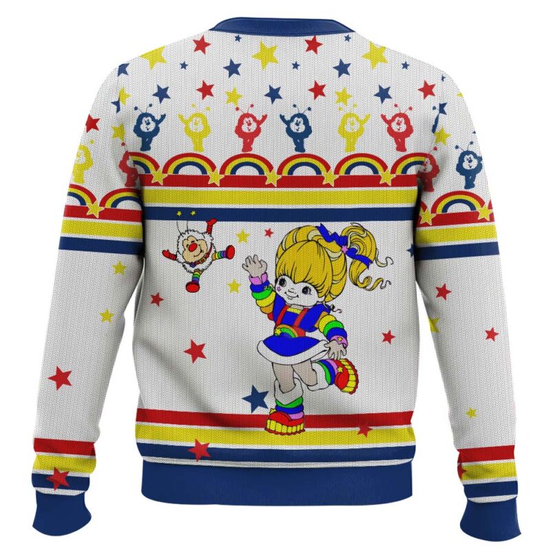 Hooktab Rainbow Brite Ugly Christmas Sweater Hooktab Rainbow Brite Ugly Christmas Sweater