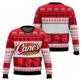Hooktab Raising Cane's Chicken Fingers Ugly Christmas Sweater