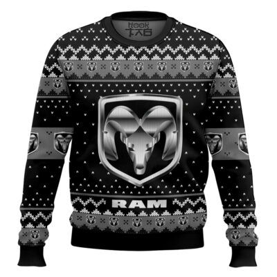 Hooktab Ram Ugly Christmas Sweater
