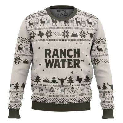 Hooktab Ranch Water Seltzer Ugly Christmas Sweater