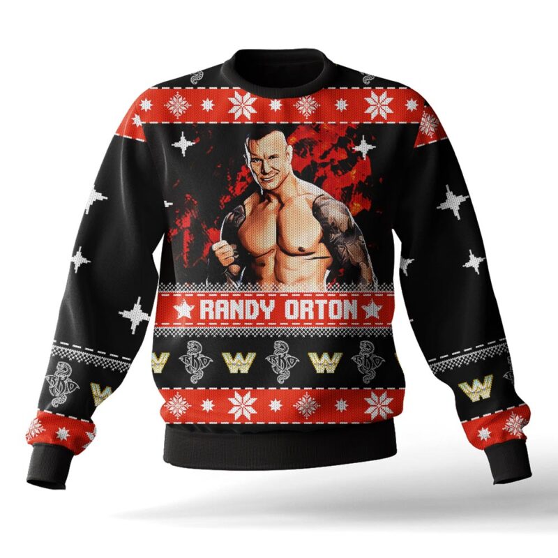 Hooktab Randy Orton WWE Ugly Christmas Sweater Hooktab Randy Orton WWE Ugly Christmas Sweater