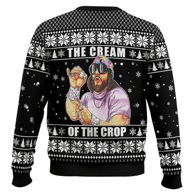Hooktab Randy Savage The Cream Of The Crop WWE Ugly Christmas Sweater Hooktab Randy Savage The Cream Of The Crop WWE Ugly Christmas Sweater