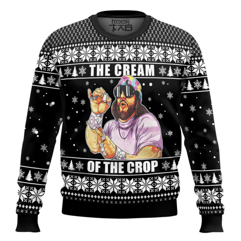Hooktab Randy Savage The Cream Of The Crop WWE Ugly Christmas Sweater