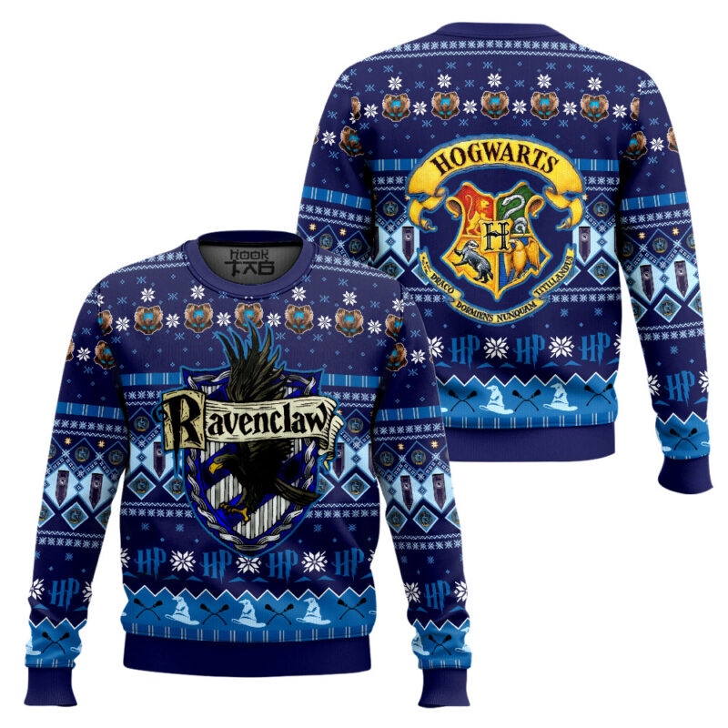 Hooktab Ravenclaw Ugly Christmas Sweater Hooktab Ravenclaw Ugly Christmas Sweater