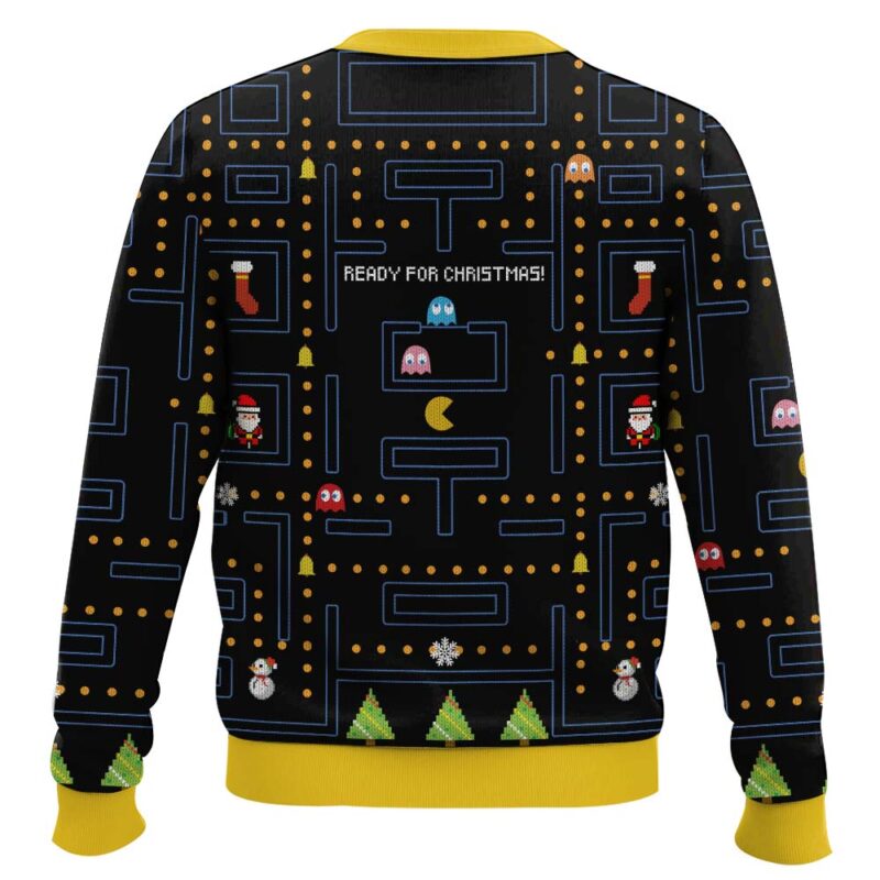 Hooktab Ready For Xmas Pac Man Ugly Christmas Sweater Hooktab Ready For Xmas Pac Man Ugly Christmas Sweater