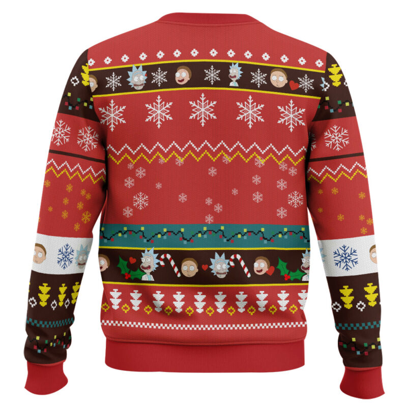 Hooktab Red Christmas Rick And Morty Ugly Christmas Sweater Hooktab Red Christmas Rick And Morty Ugly Christmas Sweater