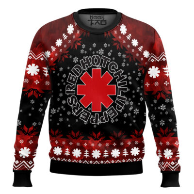 Hooktab Red Hot Chili Peppers Ugly Christmas Sweater