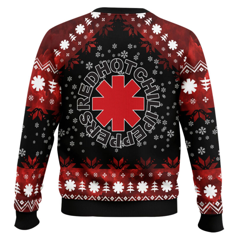 Hooktab Red Hot Chili Peppers Ugly Christmas Sweater Hooktab Red Hot Chili Peppers Ugly Christmas Sweater