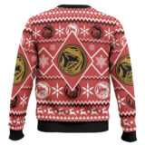 Hooktab Red Power Rangers Mighty Morphin Ugly Christmas Sweater