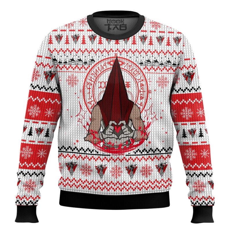 Hooktab Red Pyramid Thing Silent Hill Ugly Christmas Sweater