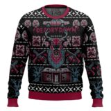 Hooktab Red Threat Dead By Dawn Ugly Christmas Sweater