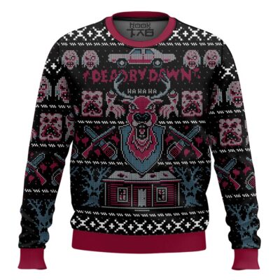 Hooktab Red Threat Dead By Dawn Ugly Christmas Sweater