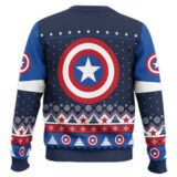 Hooktab Red White And Blue Captain America Ugly Christmas Sweater