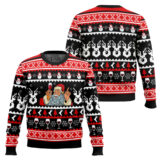Hooktab Red Wine Santa Ugly Christmas Sweater