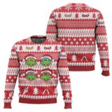 Hooktab Red Xmas Teenage Mutant Ninja Turtles Ugly Christmas Sweater