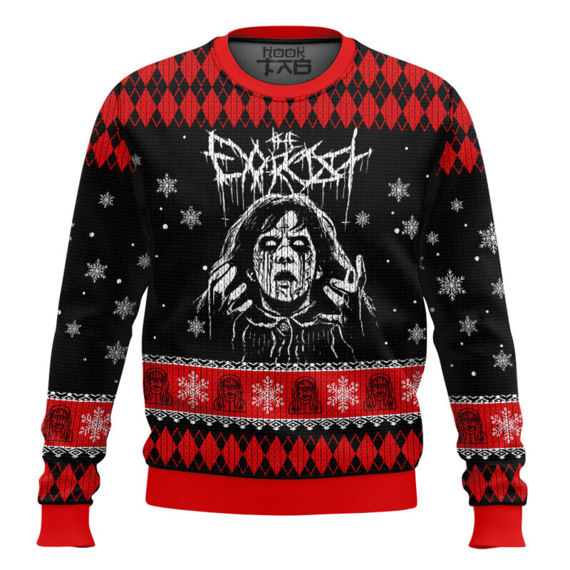 Hooktab Regan Macneil The Exorcist Ugly Christmas Sweater
