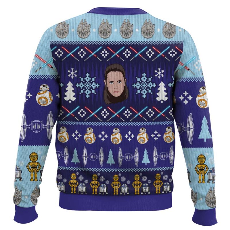 Hooktab Rey Jedi Star Wars Ugly Christmas Sweater Hooktab Rey Jedi Star Wars Ugly Christmas Sweater
