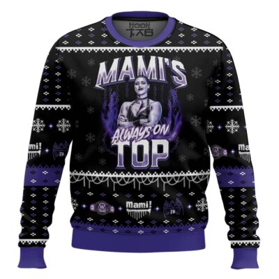 Hooktab Rhea Ripley Mamis Always On Top WWE Ugly Christmas Sweater