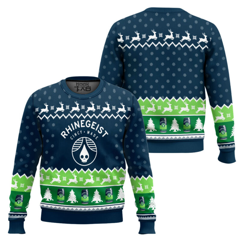 Hooktab Rhinegeist Truth Cincy Made Ugly Christmas Sweater Hooktab Rhinegeist Truth Cincy Made Ugly Christmas Sweater