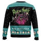 Hooktab Rick And Morty Aww Geez Rick Ugly Christmas Sweater