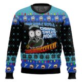Hooktab Rick And Morty I Turn Myself Into A Sweater Ugly Christmas Sweater