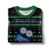 Hooktab Rick And Morty I Turned Myself Into A Sweater Morty Ugly Christmas Sweater