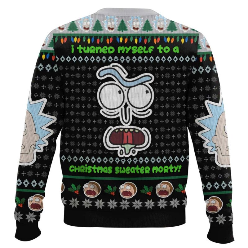 Hooktab Rick And Morty I Turned Myself Into A Sweater Rick Ugly Christmas Sweater Hooktab Rick And Morty I Turned Myself Into A Sweater Rick Ugly Christmas Sweater