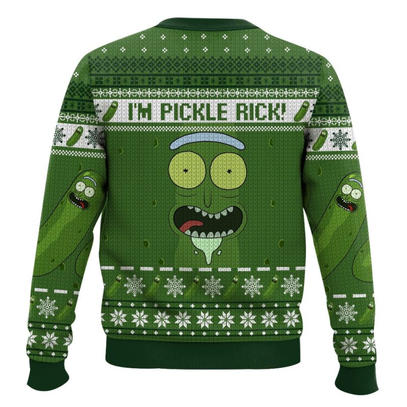 Hooktab Rick And Morty I'm Pickle Rick Ugly Christmas Sweater Hooktab Rick And Morty I'm Pickle Rick Ugly Christmas Sweater